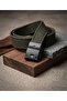 4 Cm Khaki Sports Canvas Belt with Black Buckle - 4