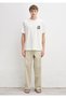 Sound of the Sea Printed Ecru T-Shirt Loose Fit / Comfortable Loose Cut 0613646-70057 - 4