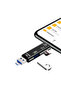 5 in 1 Multifunctional USB 2.0 Micro Sd Card Reader - with Usb/Micro Usb/Type-C Output, Otg Converter - 5