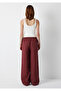Linen Blend Red Trousers 1011269-70409 - 5