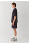 Mvjns Printed Anthracite T-Shirt Oversize / Wide Cut 0613667-70087 - 3