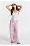 Linen Blend Pink Trousers 1011196-91736