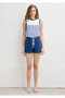 Lace Detailed Navy Blue Shorts 1410287-70491 - 3