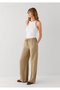 Linen Blend Beige Trousers 1011195-82360 - 3