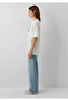 Logo Printed Ecru T-Shirt Oversize / Wide Cut 1600843-82127 - 3