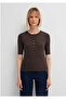 Buttoned Brown T-Shirt Semi Slim Fit 1614110-91100 - 3