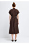 Linen Blend Brown Dress 1310742-70240 - 5