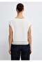 Embroidery Detailed Ecru T-Shirt Regular Fit / Normal Cut 1613945-70057 - 6