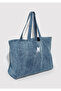 M Logo Embroidered Denim Shoulder Bag 1913790-22189 - 4