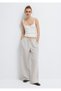 Linen Blend Gray Trousers 1011195-70074