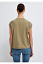 Textured Green T-Shirt Regular Fit / Normal Cut 1613970-71819 - 5
