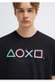 Printed Black T-Shirt Loose Fit / Relaxed Comfortable Cut 0613187-900 - 6