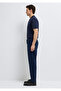 Navy Blue Linen Trousers 0010577-80872 - 4