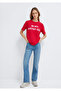 Slogan Printed Red T-Shirt Regular Fit / Normal Cut 1613734-70935 - 2