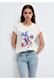 Kelebek Printed Ecru T-Shirt Regular Fit / Normal Cut 1613718-80194 - 2