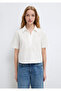 Embroidery Detailed Ecru Blouse 1211476-70057 - 3