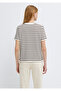Striped Ecru T-Shirt Slim Fit / Narrow Cut 1614216-86687 - 6
