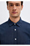 Striped Navy Blue Shirt Regular Fit / Normal Cut 0212004-91566 - 6
