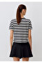 Pocket Detailed Interlock Striped T-Shirt Regular Fit / Normal Cut 1613587-85407 - 4