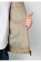 Black Pocket Detailed Beige Faux Leather Jacket Regular Fit / Normal Cut 0110783-80697 - 7