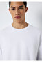 Long Sleeve White Basic T-Shirt Loose Fit / Relaxed Fit 0613170-620 - 6