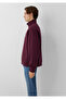 M0S10208 Logo Printed Semi-Zipper Men's Sweatshirt Bordo - 4