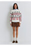 Kayak Jacquard Ecru Sweater Loose Fit / Relaxed Fit 1710860-70057 - 3
