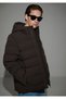 Hooded Brown Inflatable Coat 0110652-70219 - 2