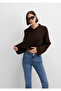 Wool Blend Brown Sweater Boxy Fit 1710626-88615