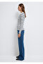 Button Detailed Striped T-Shirt Fitted / Fitted Cut 1612915 -86625 - 5
