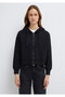 Kapüşonlu Siyah Basic Crop Sweatshirt 1S10388-900 - 3