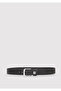Black Faux Leather Belt 0912074-900 - 2