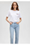 White Logo Printed Loose Cut T-Shirt -1612843-620 - 2