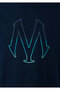 Logo Printed Navy Blue T-Shirt Regular Fit / Normal Cut 0610635-70490 - 7