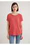 Textured Pink T-Shirt Oversize / Wide Cut 167311 -71102 - 3