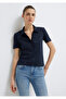 Mini Printed Navy Blue Polo T-Shirt Fitted / Fitted Cut 1612691 -82318