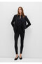 Serenay Gold Shape Black Jean Trousers 100980-35248 - 2