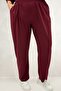 67074 Large Size Men's Collared Skirt and Modal Pants Set - Burgundy - 5