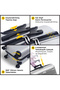 Moods Up 3-Piece Luggage Set, TSA Lock, ABS Hard Shell, Silver - 4
