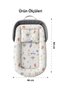 Baby Nest with Bag + 4-Layer Muslin Blanket Portable Mother's Side Bed Newborn Gray Nest - 3