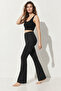 Women's Black Shaping Comfort High Waist Flared Leggings - 2