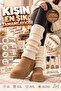Original Premium Leg Warmer Acrylic Knit Warm Thick Soft Ribbed Texture Leg Ankle Warmer Fully Compatible with Boots Below the Knee Special Design Winter Leggings |   Compatible with All Foot Sizes