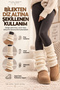 Original Premium Leg Warmer Acrylic Knit Warm Thick Soft Ribbed Texture Leg Ankle Warmer Fully Compatible with Boots Below the Knee Special Design Winter Leggings |   Compatible with All Foot Sizes - 2