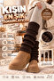 Original Premium Leg Warmer Acrylic Knit Warm Thick Soft Ribbed Texture Leg Ankle Warmer Fully Compatible with Boots Below the Knee Special Design Winter Leggings |   Compatible with All Foot Sizes
