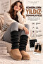Original Premium Leg Warmer Acrylic Knit Warm Thick Soft Ribbed Texture Leg Ankle Warmer Fully Compatible with Boots Below the Knee Special Design Winter Leggings |   Compatible with All Foot Sizes - 7