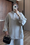 Women's Cupra Modal Fabric Comfortable Cut Hooded Hijab Set 3847 Beige - Premium Series - 4