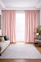 Velvet Chenille Background Curtain with Extra Foam Single Wing Living Room Powder Pink