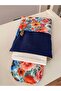 Blue Salmon Floral Patterned Book Cover Stylish and Protective Book Cover with Pocket Multi-Purpose Gift 19X25 cm - 5