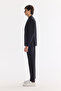 Men's Navy Blue Mono Collar Double Slit Unlined Comfort Fit Jacket A61Y4009 - 5