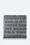Men's Anthracite Jacquard City Written Towel B008200 - 3